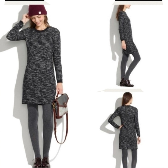 Madewell Dresses & Skirts - Madewell long sleeves Mini Ribbed dress Grey Size M Spring Layering Dress